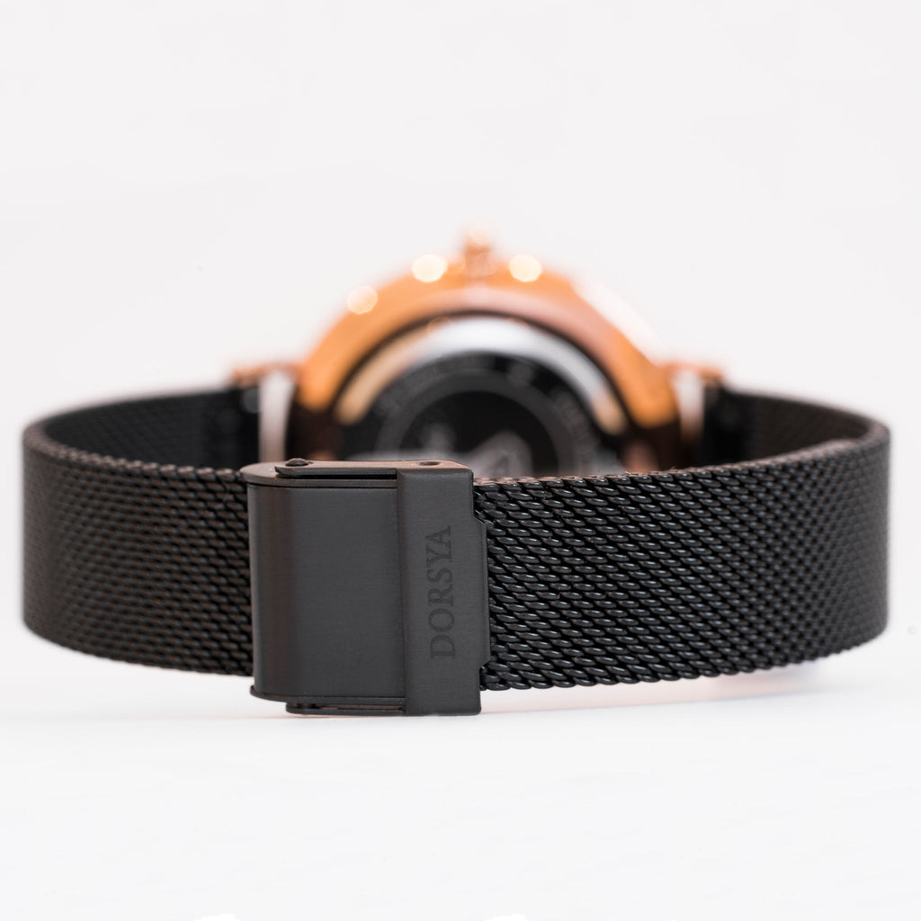 Fortuna Rose Gold World Map Watch