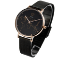 Fortuna Rose Gold World Map Watch
