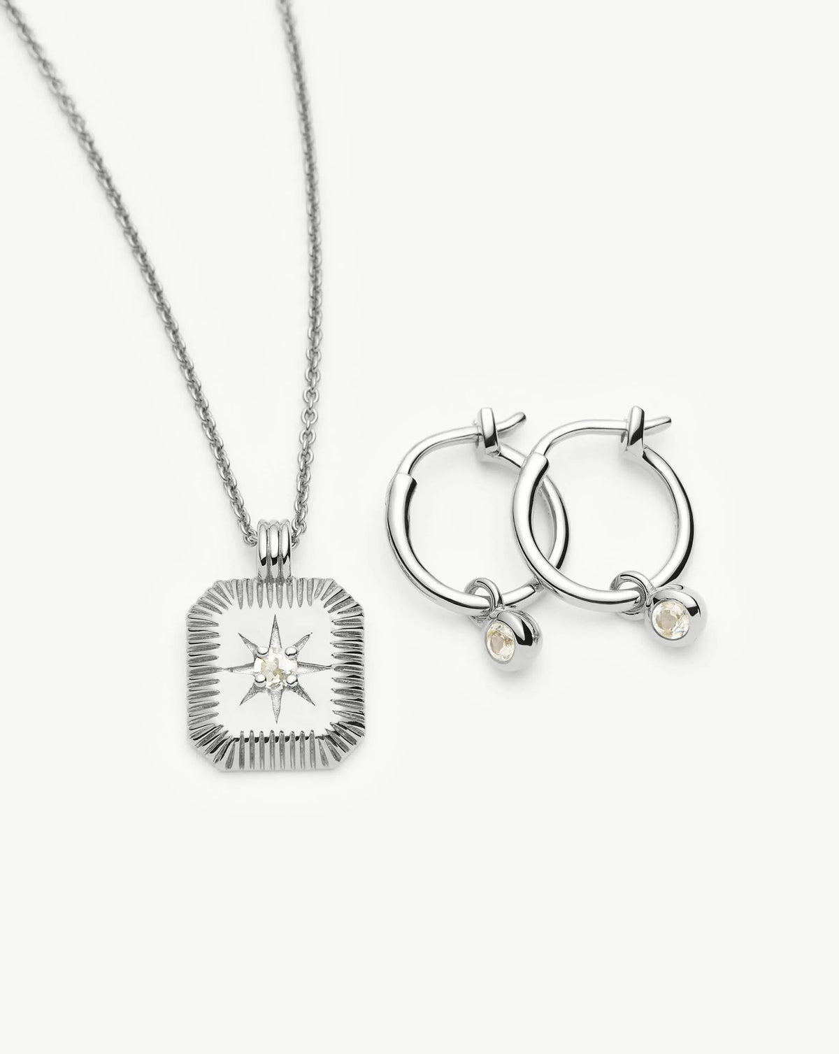 The Meaningful April Birthstone Set | Sterling Silver/Crystal
