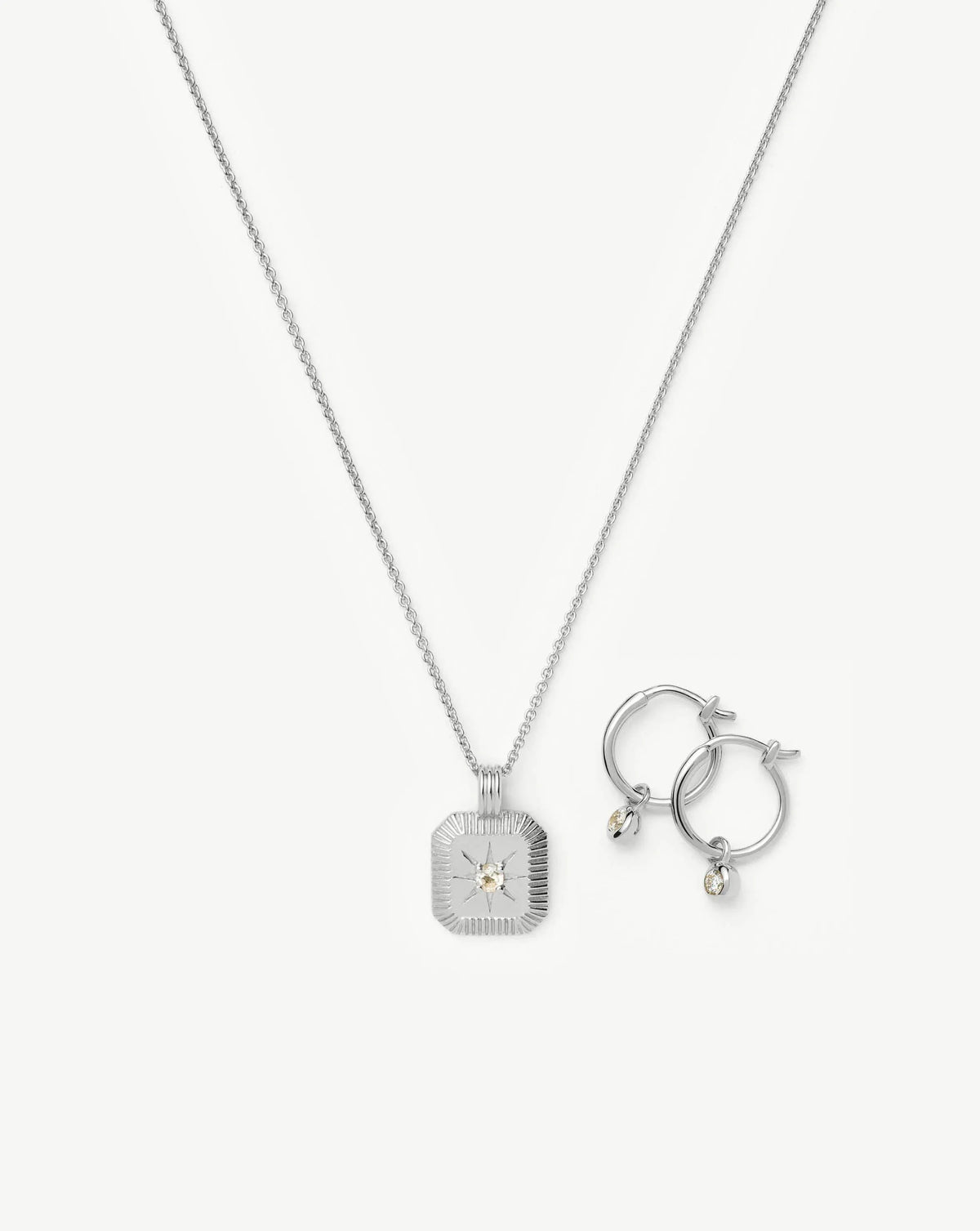 The Meaningful April Birthstone Set | Sterling Silver/Crystal