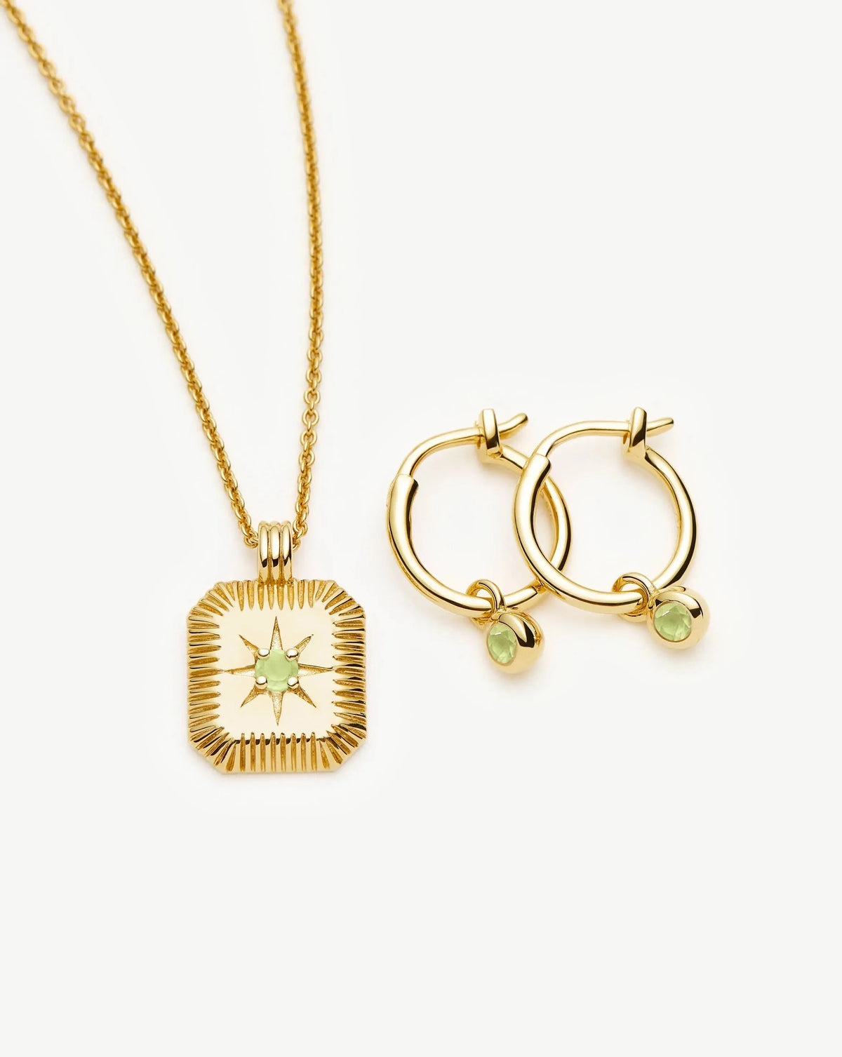 The Meaningful August Birthstone Set | 18ct Gold Vermeil/Peridot