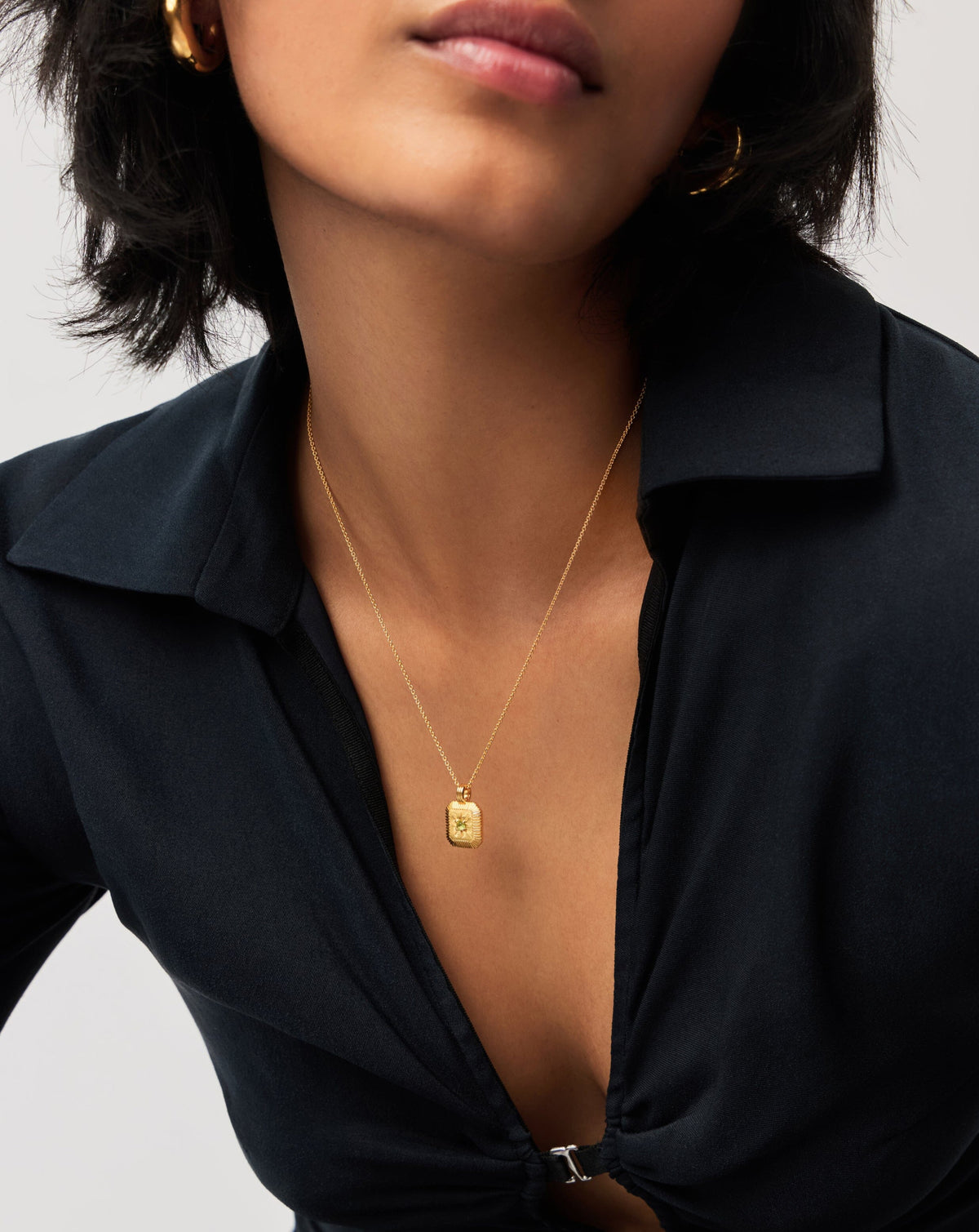 August Birthstone Pendant Necklace | 18ct Gold Vermeil/Peridot