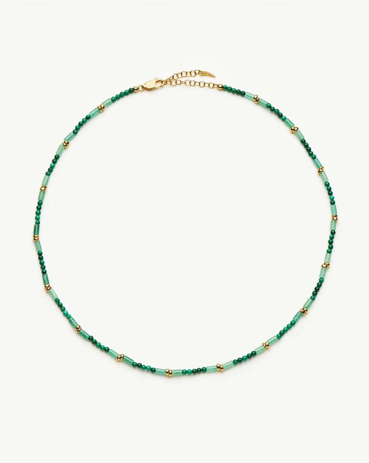 Beaded Gemstone Choker | 18ct Gold Plated/Mojito Green