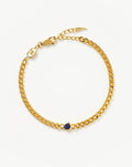 September Birthstone Chain Bracelet | 18ct Gold Plated Vermeil/Lapis