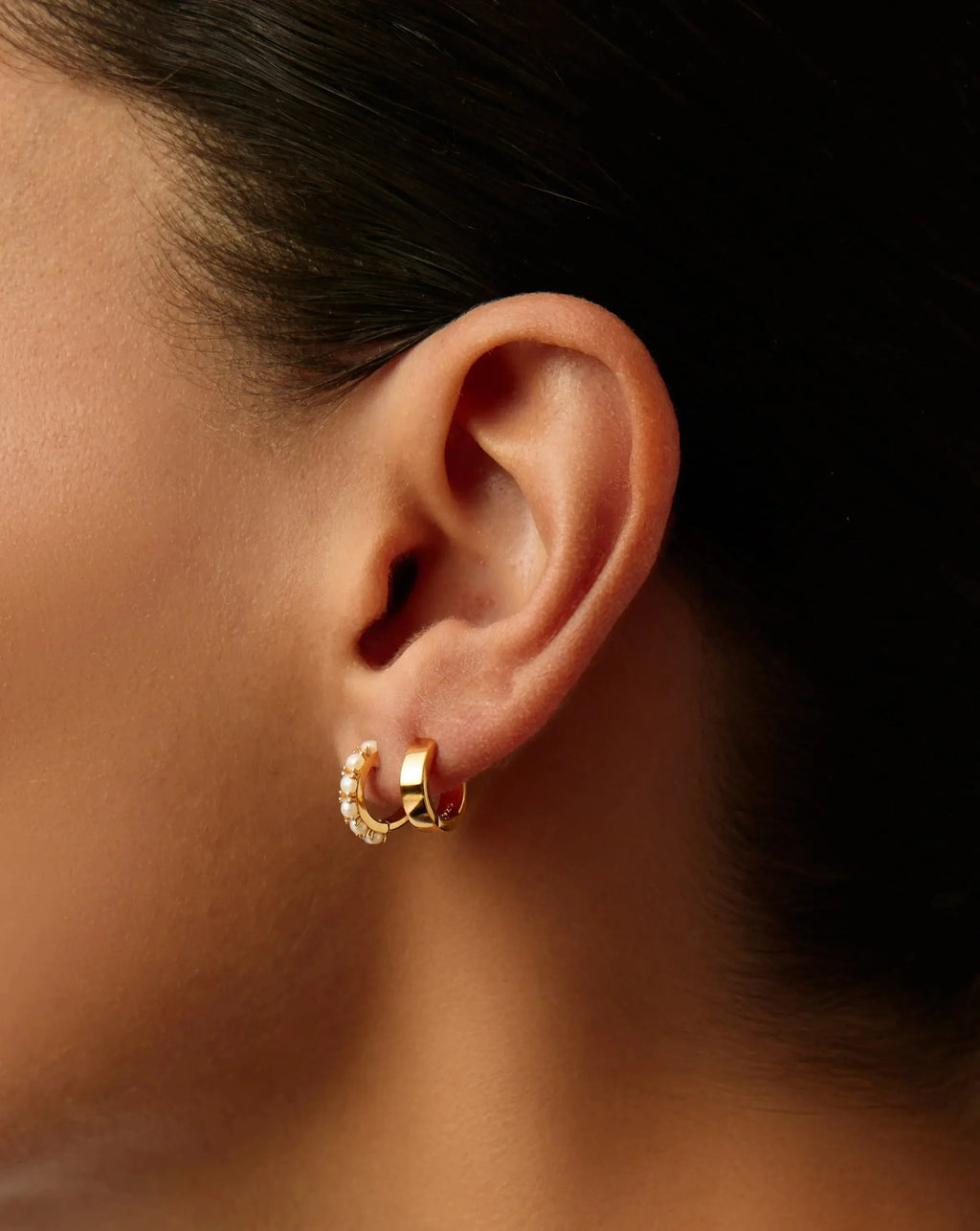 The Pearl-fect Duo Earring Set | 18ct Gold Plated Vermeil / Pearl