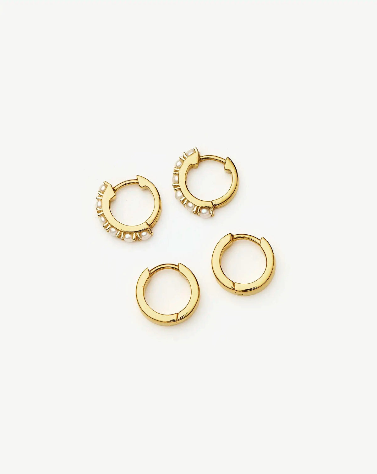 The Pearl-fect Duo Earring Set | 18ct Gold Plated Vermeil / Pearl