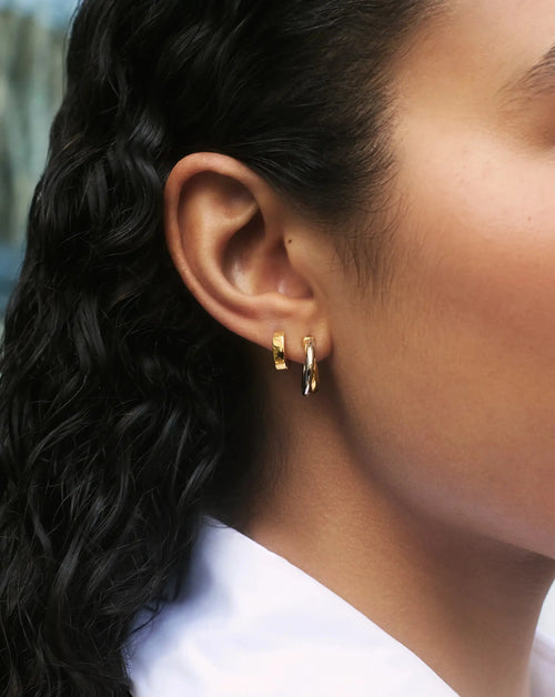 Chubby Tunnel Huggies | 18ct Gold Plated