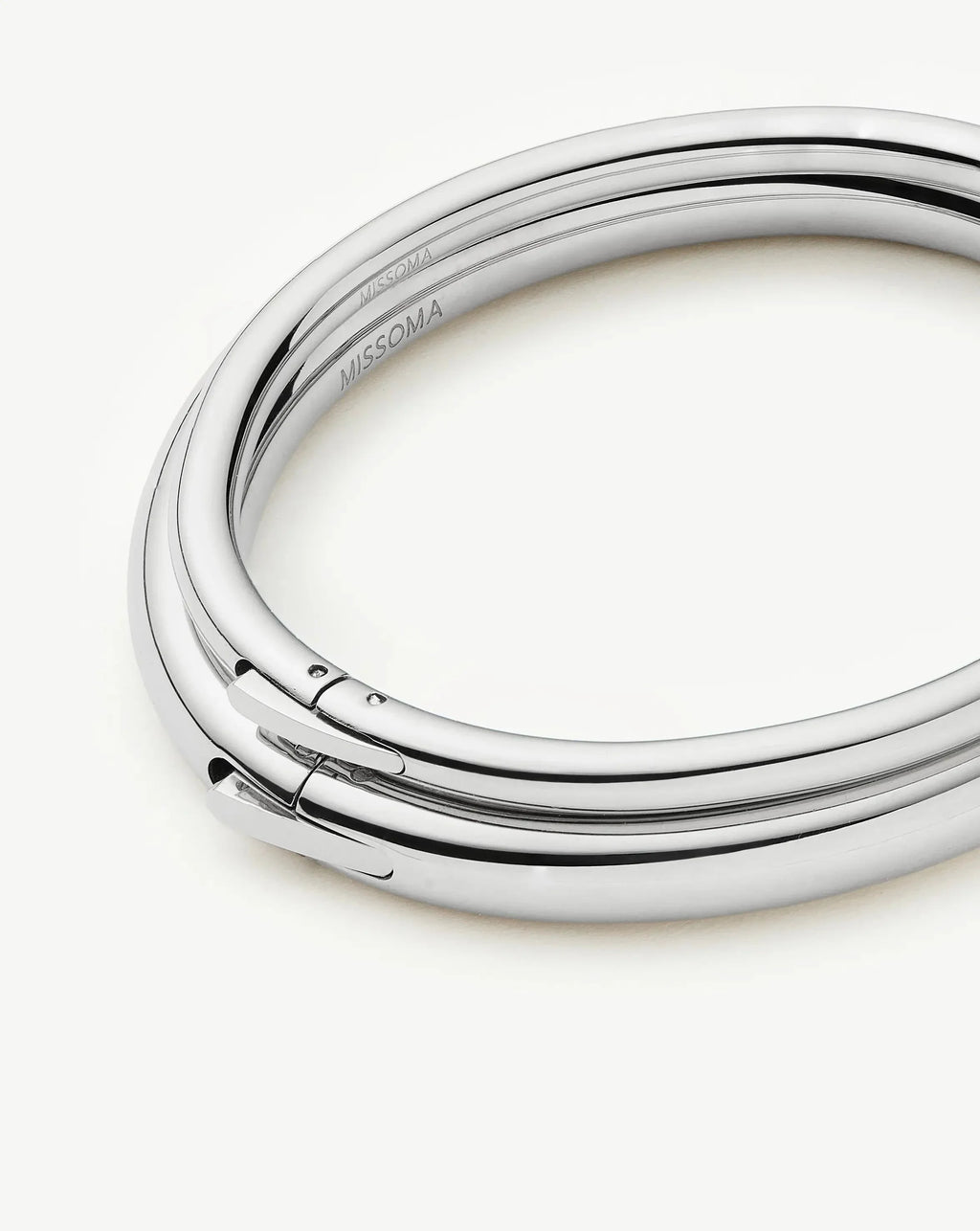 Chunky Bangle Set | Platinum Plated
