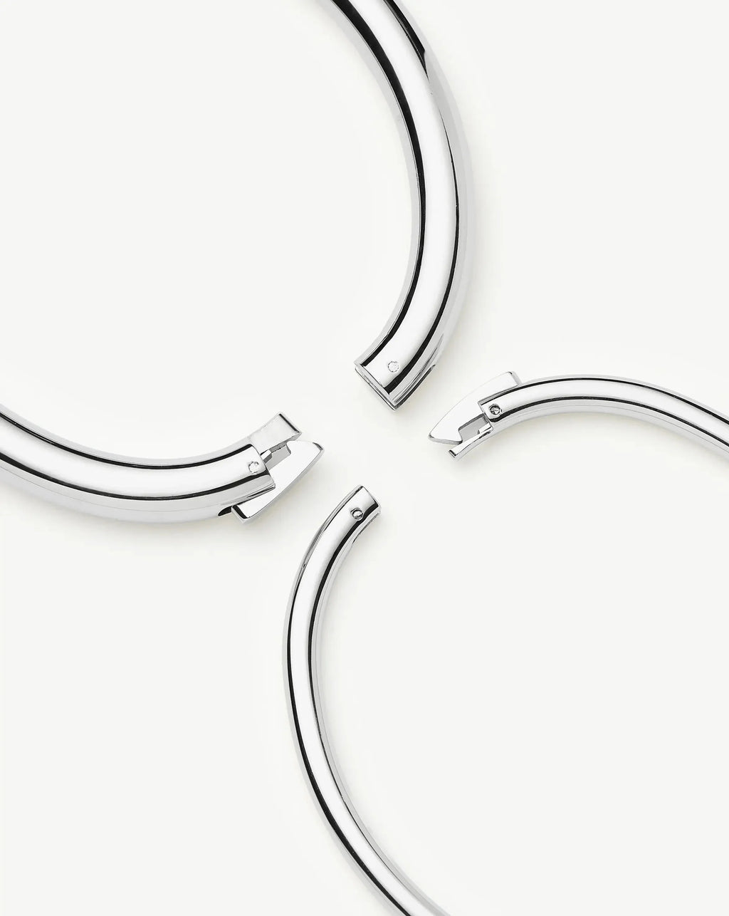 Chunky Bangle Set | Platinum Plated