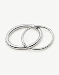 Chunky Bangle Set | Platinum Plated