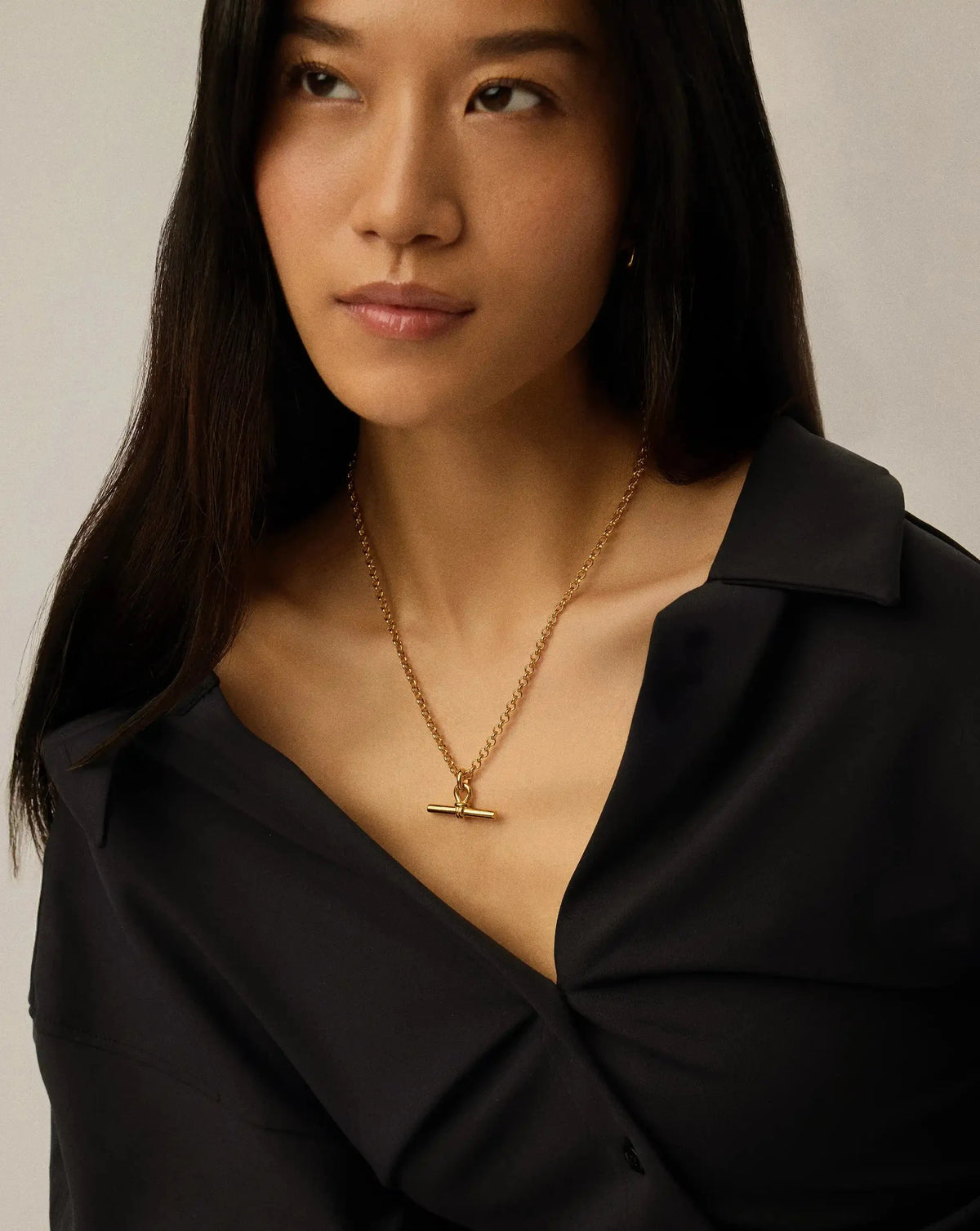 Chunky T-Bar Chain Necklace | 18ct Gold Plated