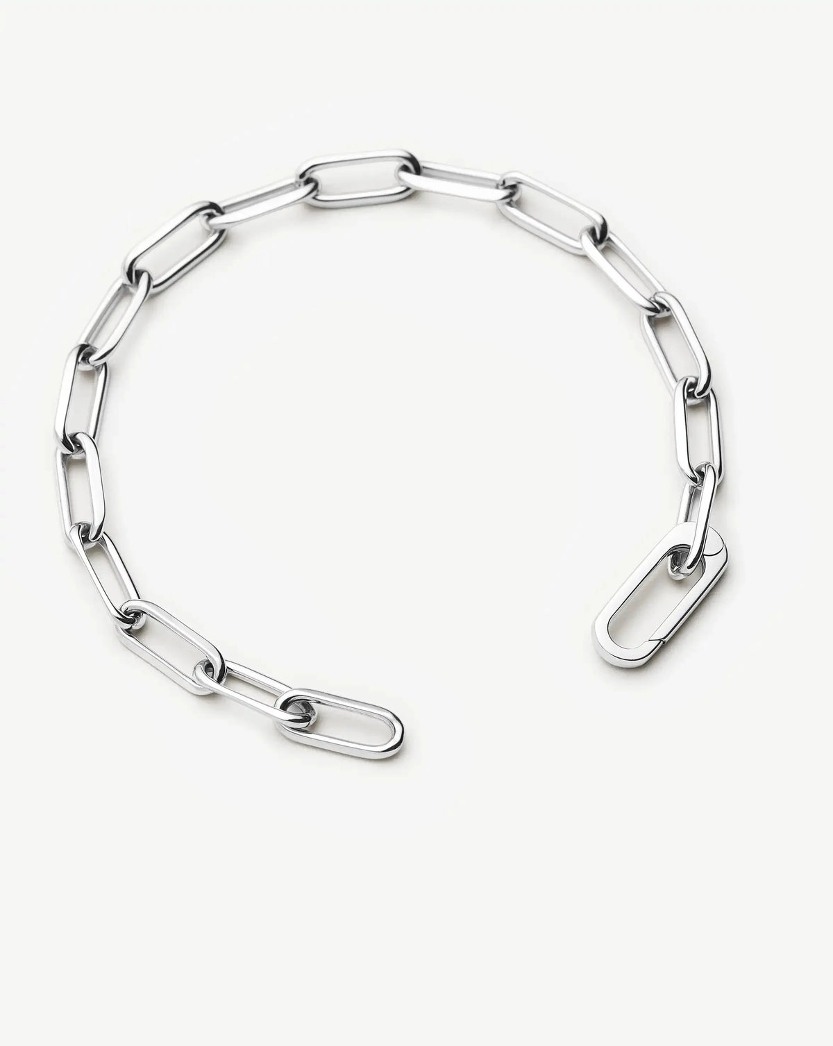 Classic Paperclip Chain Bracelet | Platinum Plated