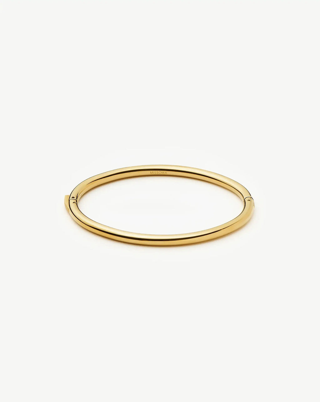 Classic Round Hinged Bangle | 18ct Gold Plated