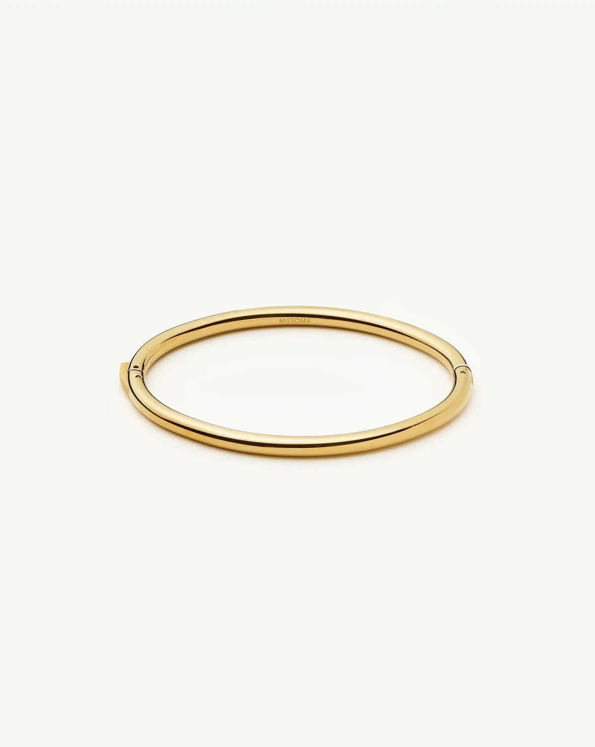 Classic Round Hinged Bangle | 18ct Gold Plated
