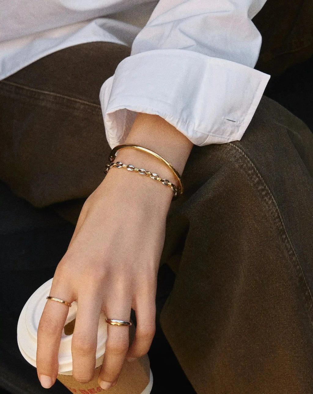 Classic Round Hinged Bangle | 18ct Gold Plated