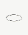 Classic Round Hinged Bangle | Platinum Plated