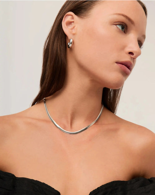 Classic Snake Chain Necklace | Silver Plated