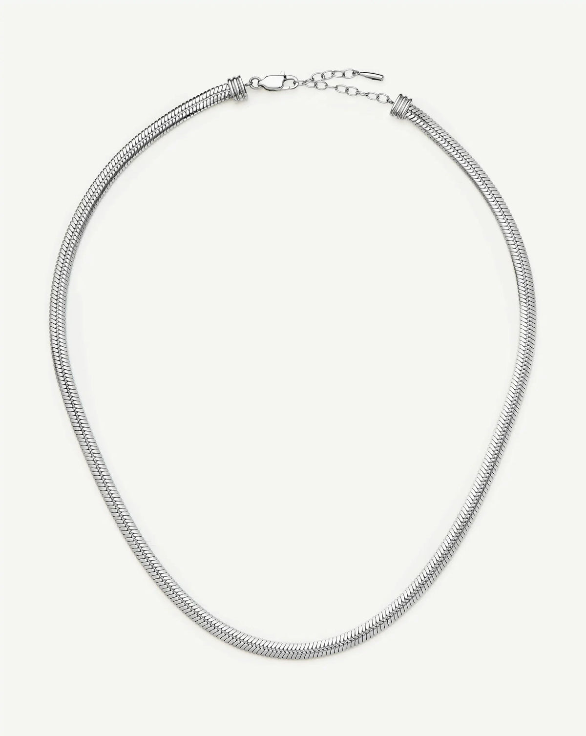 Classic Snake Chain Necklace | Silver Plated
