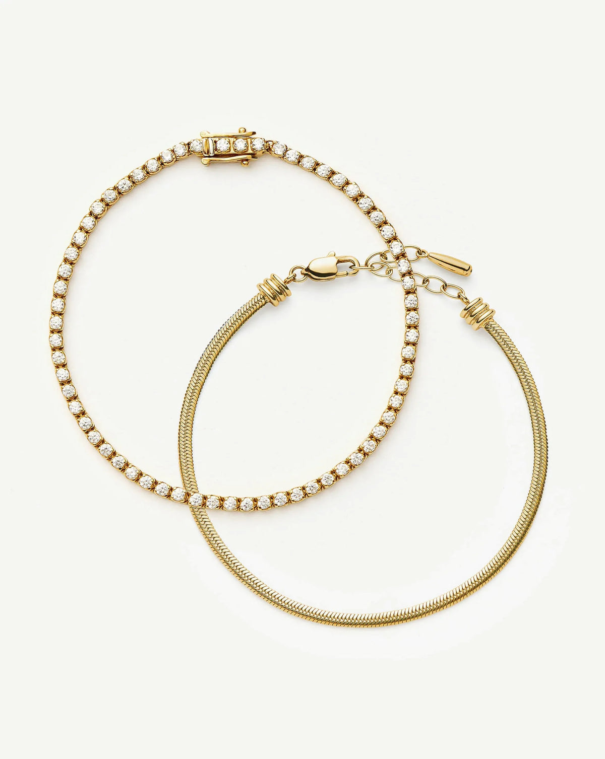 The Meet Your Match Bracelet Set  | 18ct Gold Vermeil/18ct Gold Plated
