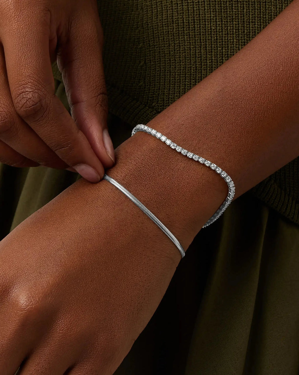 The Meet Your Match Bracelet Set  | Sterling Silver/Platinum Plated