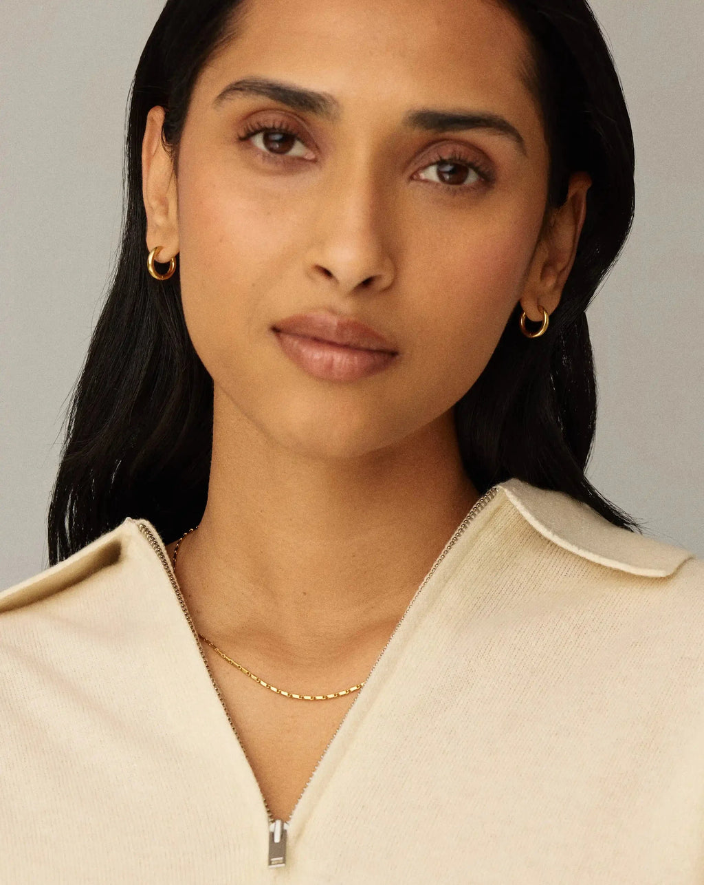 Classic Tunnel Mini Hoop Earrings | 18ct Gold Plated