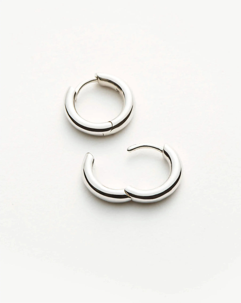 Classic Tunnel Mini Hoop Earrings | Silver Plated