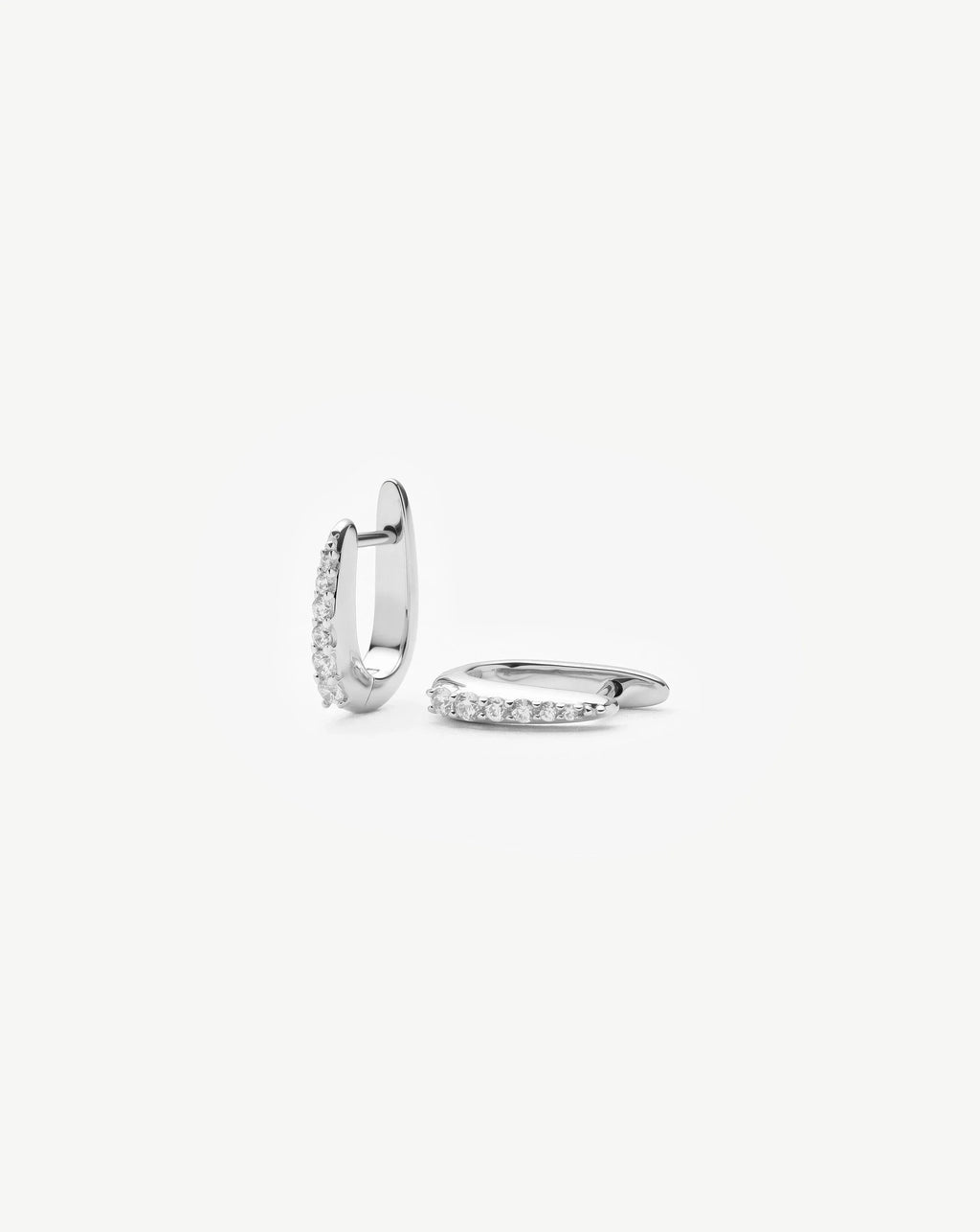 Claw Huggies | Silver Plated/Pavé