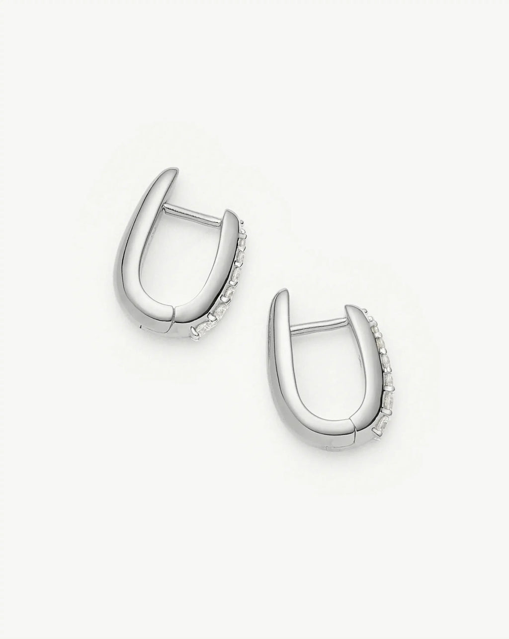 Claw Huggies | Silver Plated/Pavé