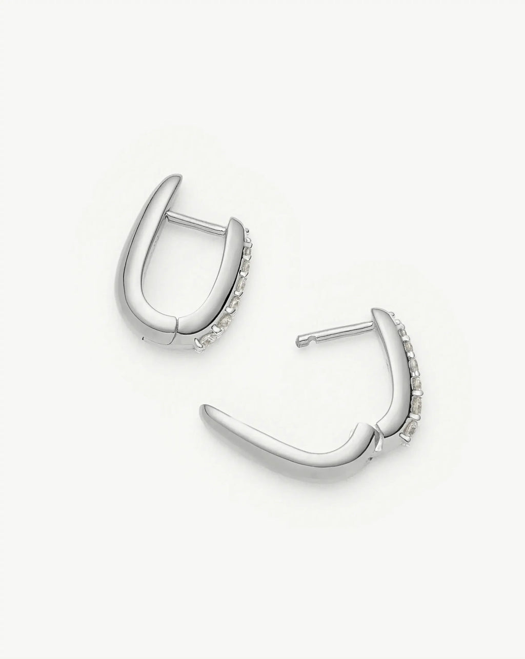 Claw Huggies | Silver Plated/Pavé