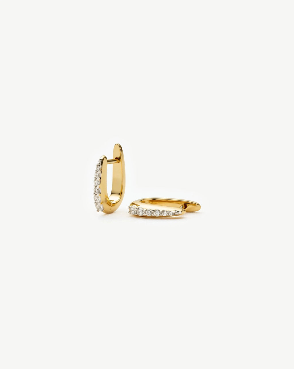 Claw Pave Huggies | 18ct Gold Plated/Cubic Zirconia