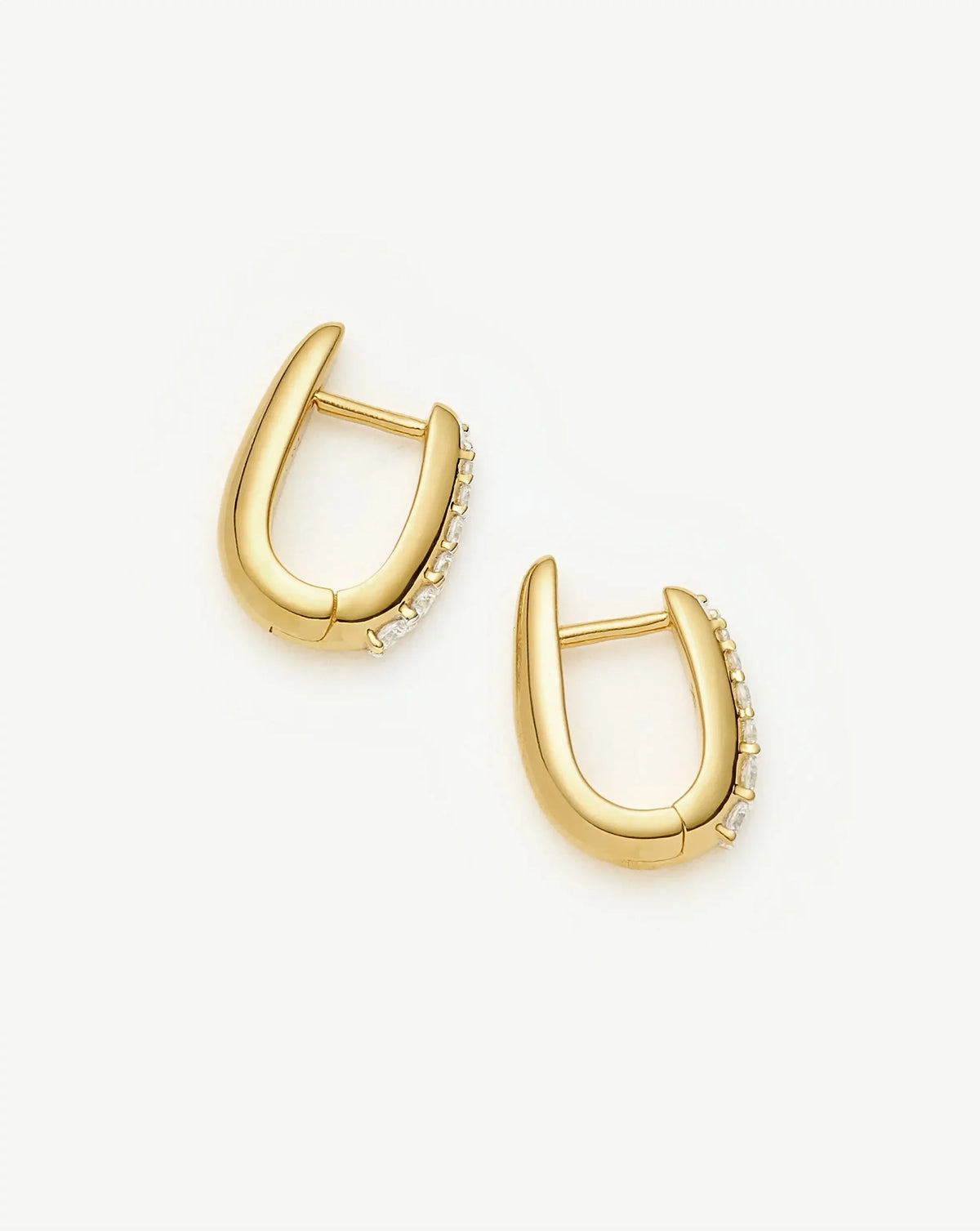 Claw Pave Huggies | 18ct Gold Plated/Cubic Zirconia