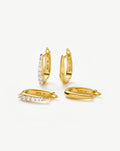 The Daily Huggie Set | Gold/Cubic Zirconia
