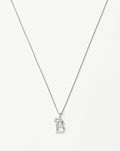 Curly Molten Mini Initial Necklace - B | Sterling Silver