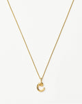 Curly Molten Mini Initial Necklace - C | 18ct Gold Vermeil