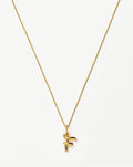 Curly Molten Mini Initial Necklace - F | 18ct Gold Vermeil