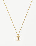 Curly Molten Mini Initial Necklace - I | 18ct Gold Vermeil