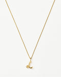Curly Molten Mini Initial Necklace - L | 18ct Gold Vermeil