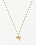 Curly Molten Mini Initial Necklace - M | 18ct Gold Vermeil