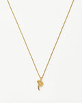 Curly Molten Mini Initial Necklace - P | 18ct Gold Vermeil