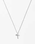 Curly Molten Mini Initial Necklace - T | Sterling Silver