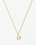 Curly Molten Mini Initial Necklace - U | 18ct Gold Vermeil