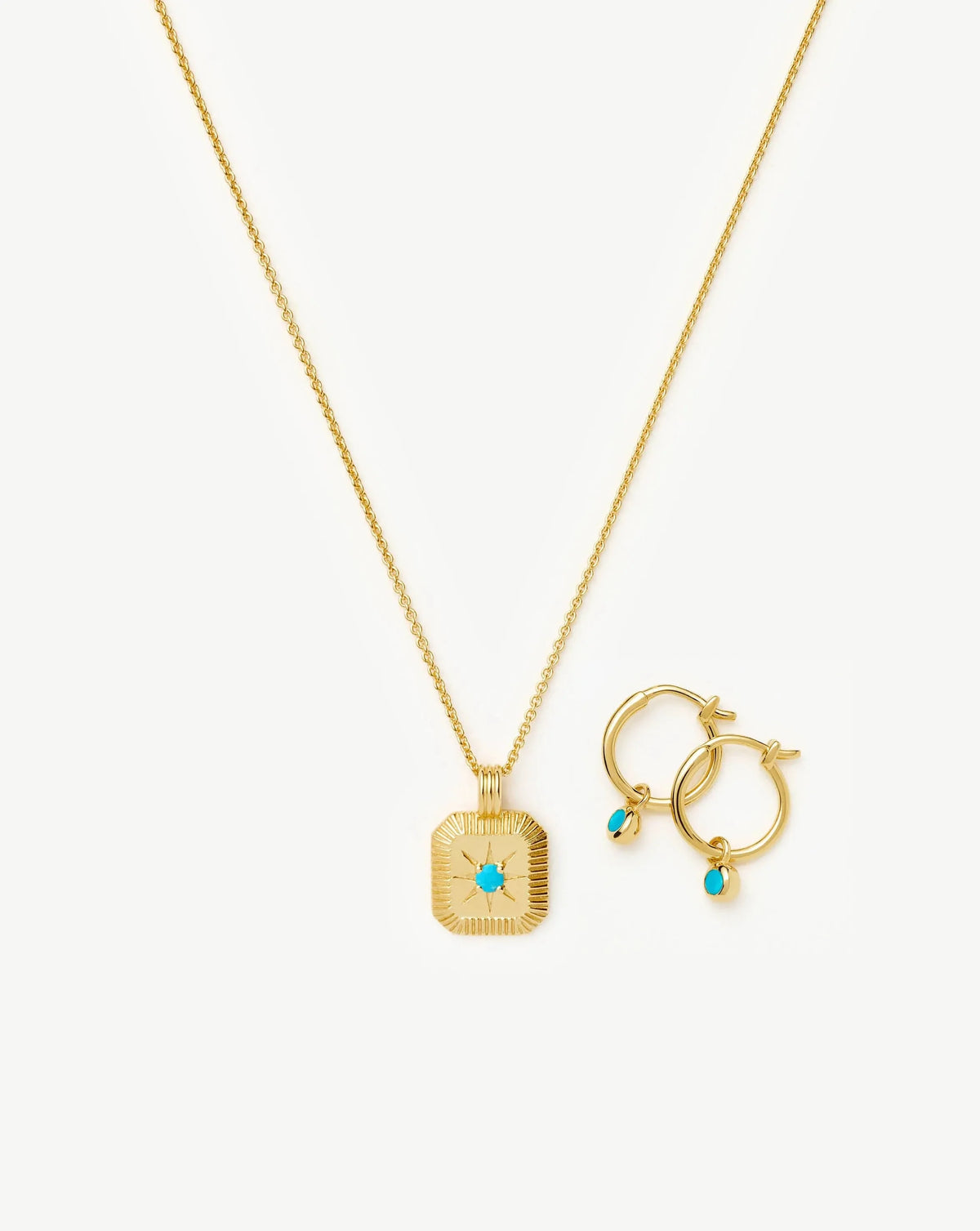 The Meaningful December Birthstone Set | 18ct Gold Vermeil/Turquoise Magnesite