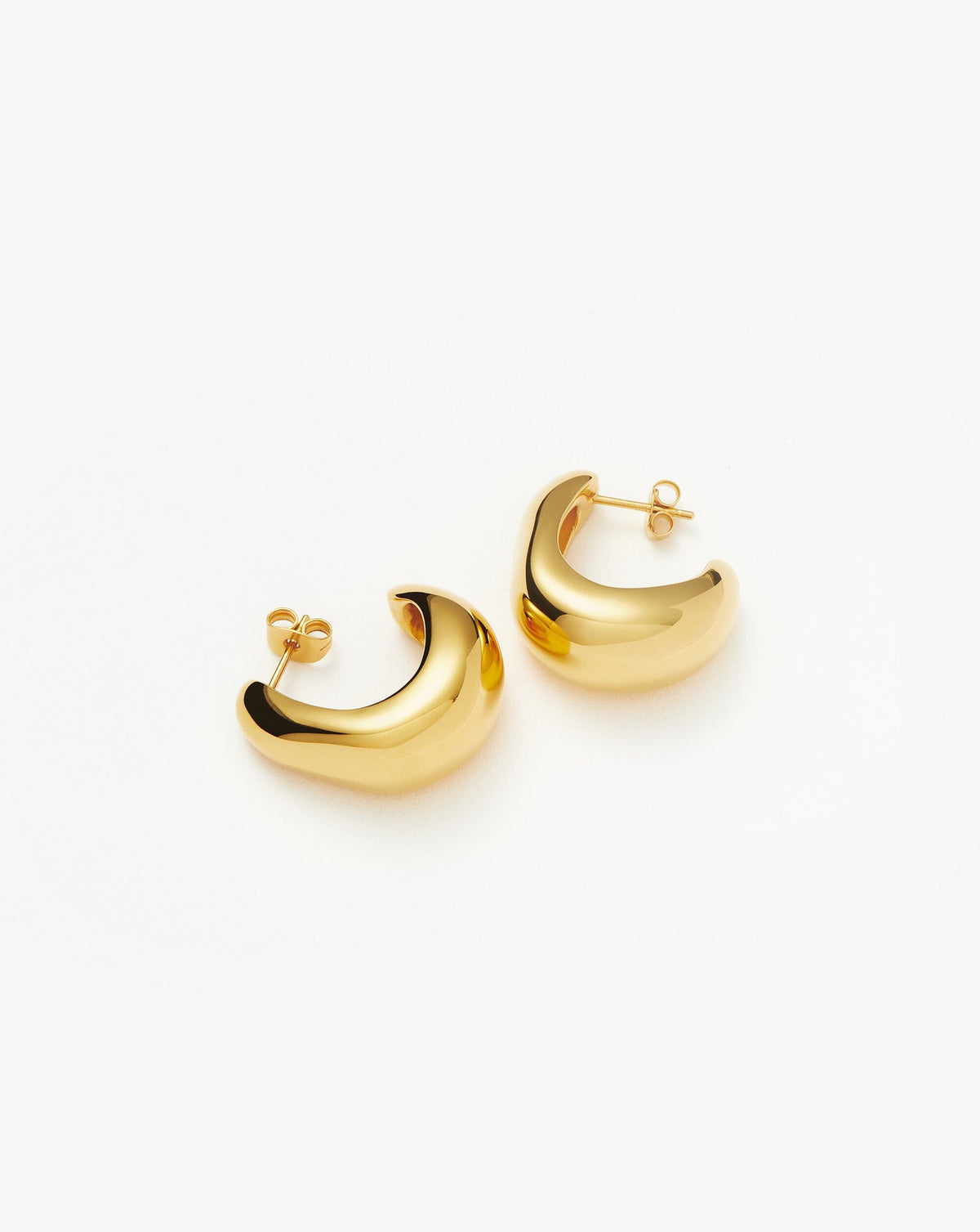 Dome Medium Hoop Earrings | 18ct Gold Plated