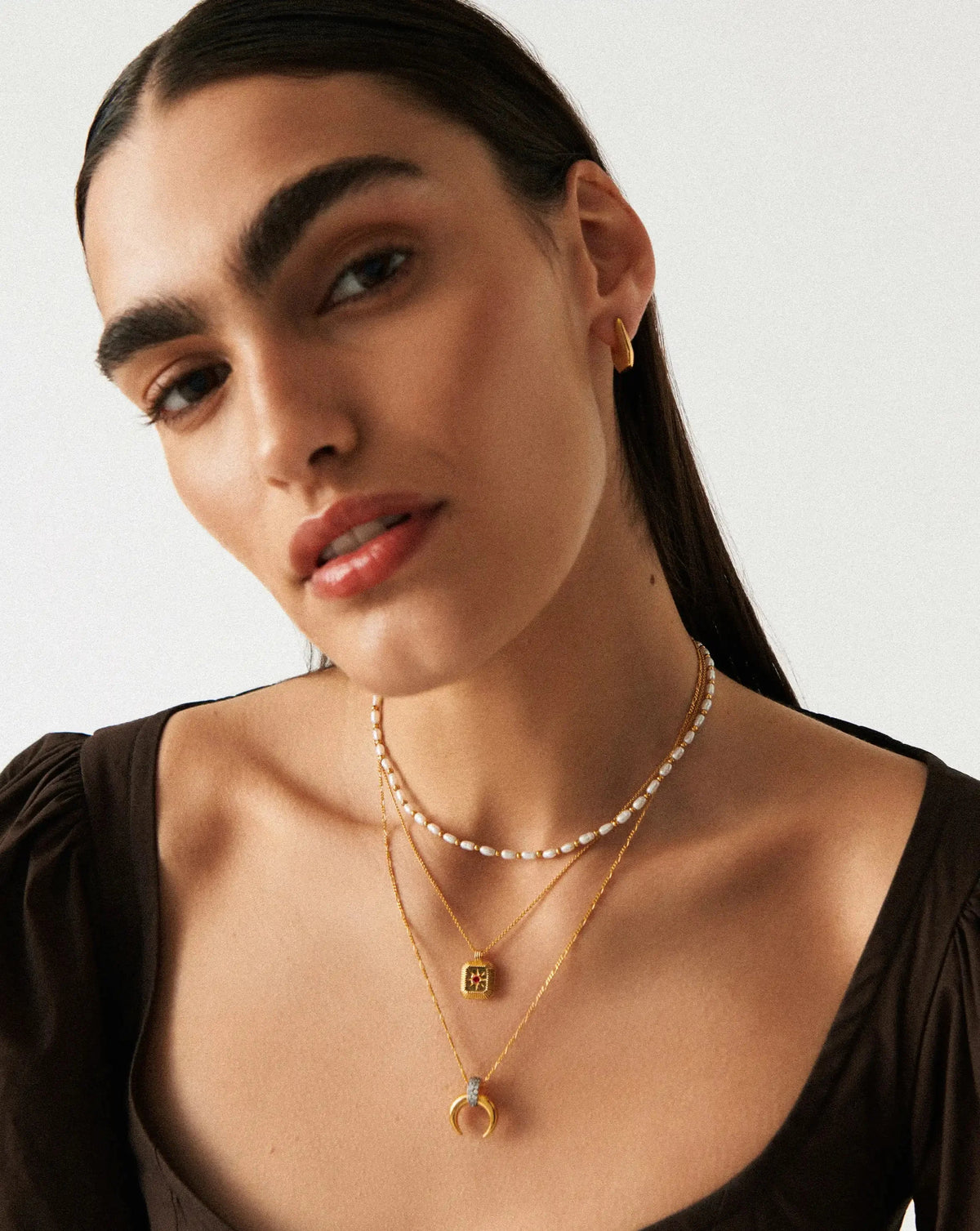 July Birthstone Pendant Necklace | 18ct Gold Vermeil/Glass Filled Ruby
