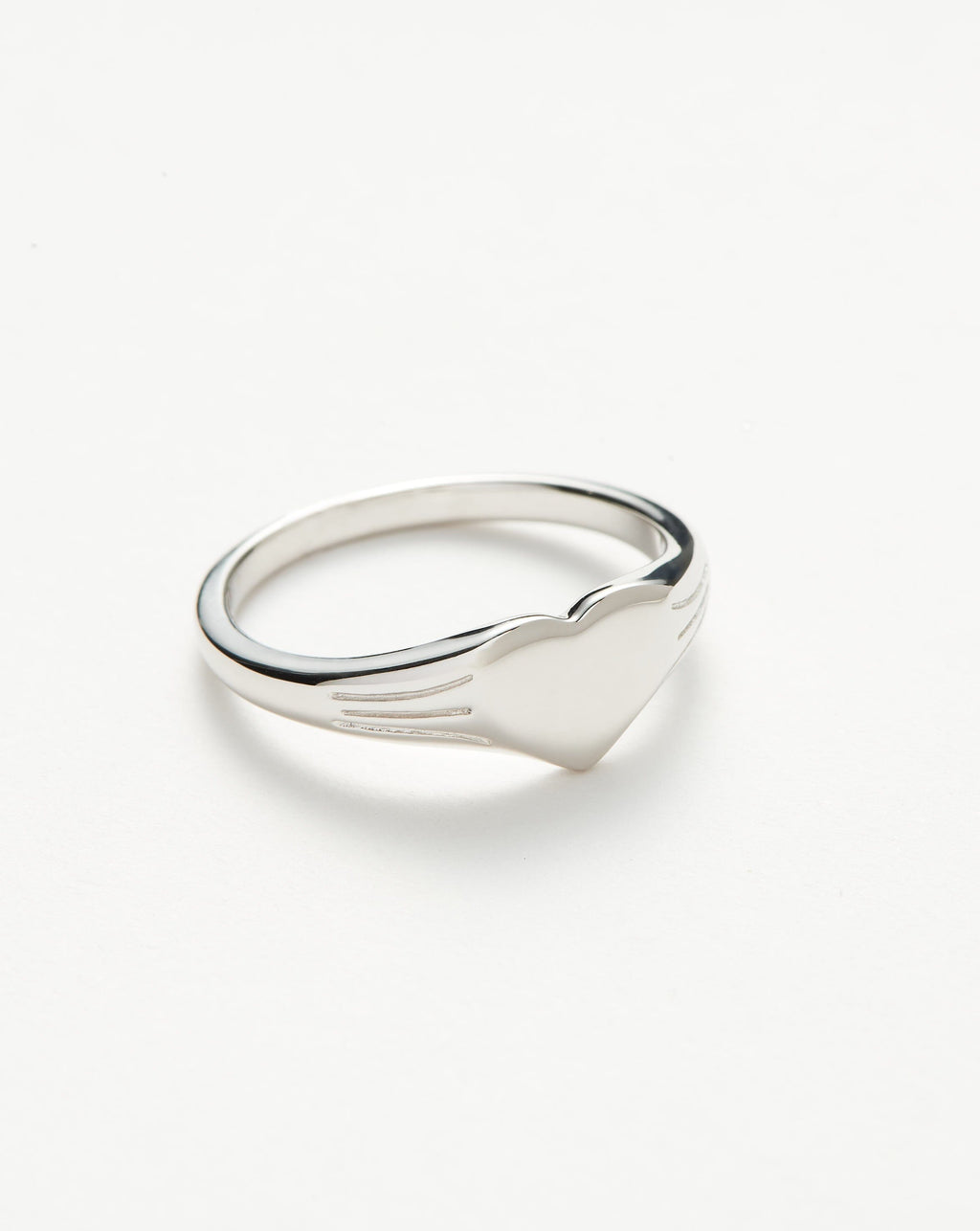 Engravable Heart Signet Ring | Sterling Silver