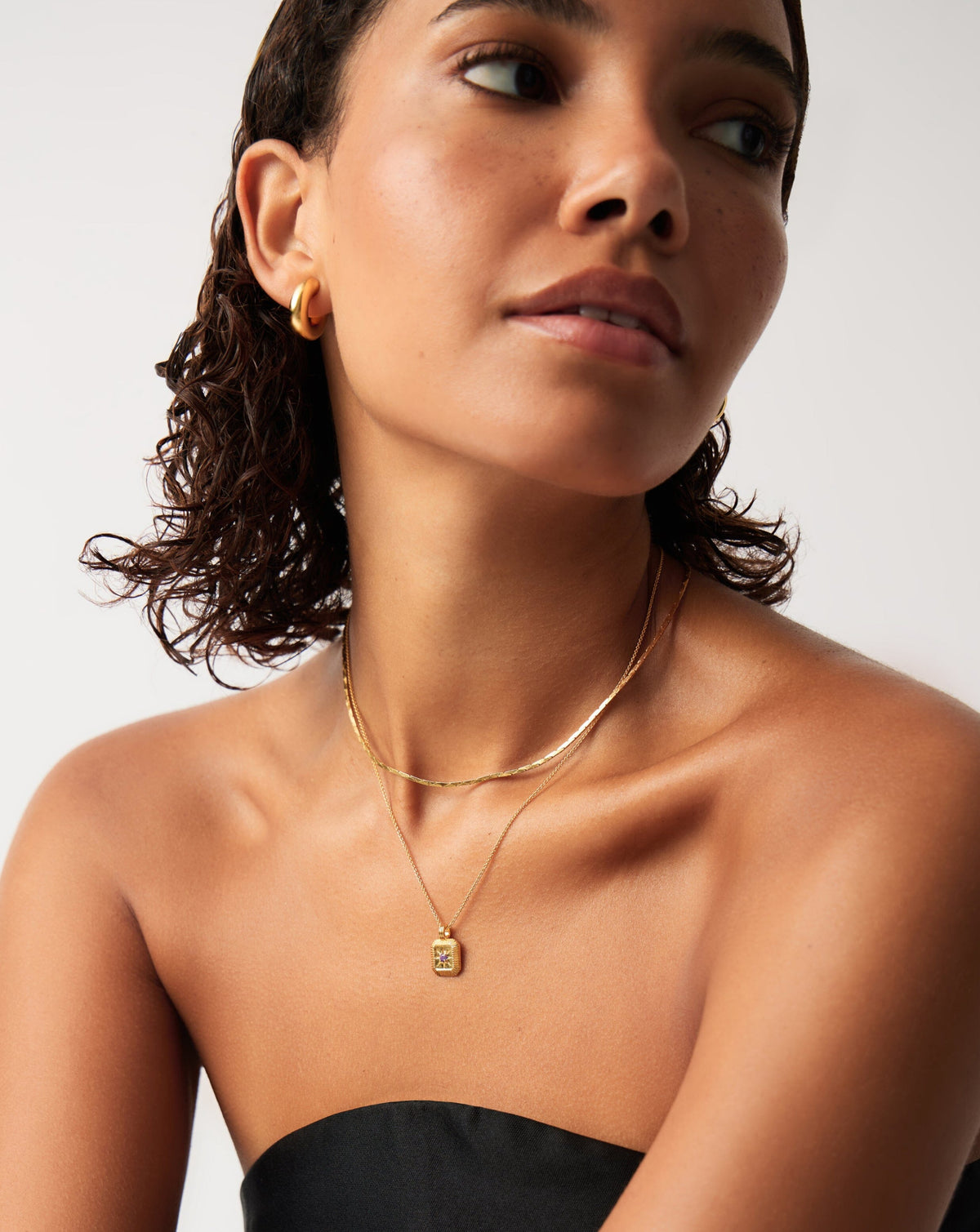 February Birthstone Pendant Necklace | 18ct Gold Vermeil/Amethyst