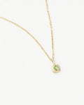 Solid Gold August Birthstone Pendant Necklace | 14ct Solid Gold/Peridot