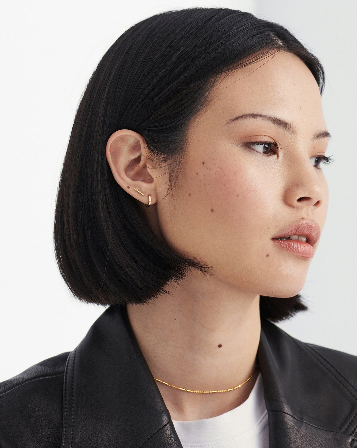 Solid Gold Bar Stud Earrings | 9ct Solid Yellow Gold