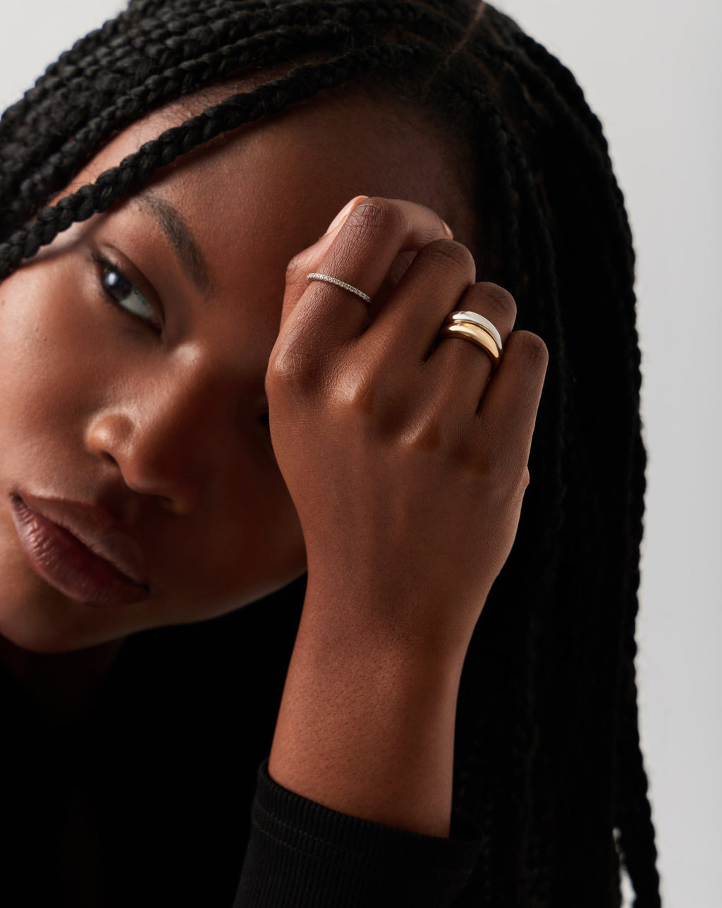 Solid Gold Classic Dome Ring | 9ct Solid White Gold