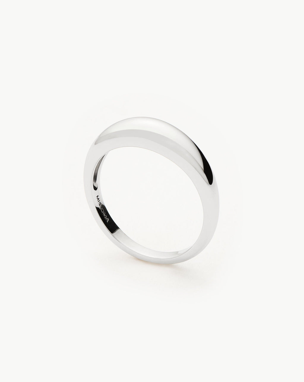 Solid Gold Classic Dome Ring | 9ct Solid White Gold
